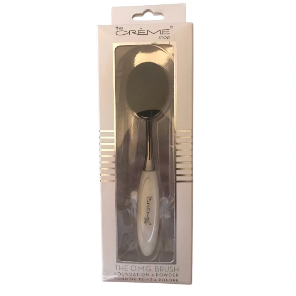 The Crème Shop O.M.G. Foundation & Powder Brush - White Handle